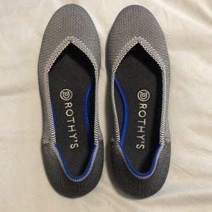 Rothy's gray Birdseye flax flats